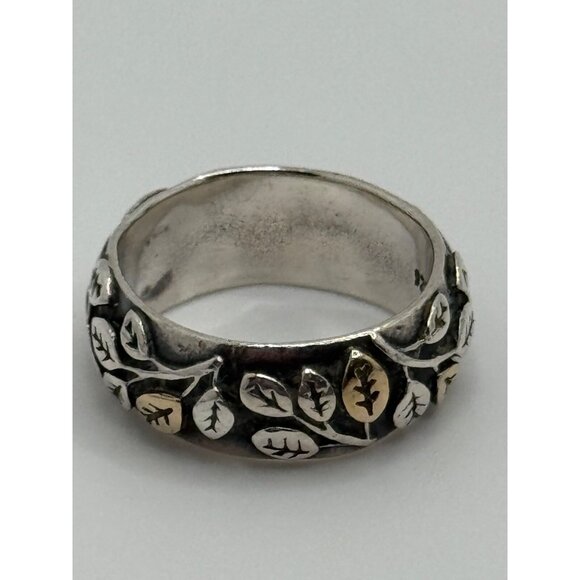 Pandora Sterling Silver Tree of Life Leaf Design Band Ring Size 5.75 - Picture 4 of 10